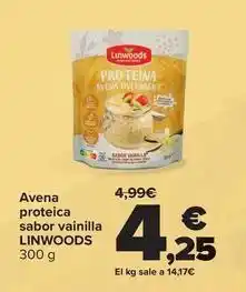 Carrefour Linwoods - avena proteica sabor vainilla oferta