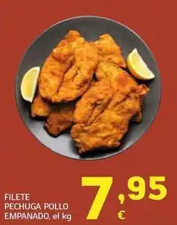 HiperDino Filete pechuga pollo empanado oferta