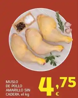 HiperDino Muslo de pollo amarillo sin cadera oferta