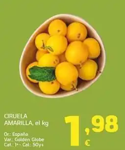 HiperDino España - ciruela amarilla oferta