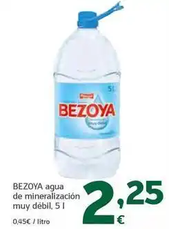 HiperDino Bezoya - agua de mineralizacion muy debil oferta