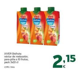HiperDino Juver - disfruta néctar de melocoton, pera-piña o frutas oferta