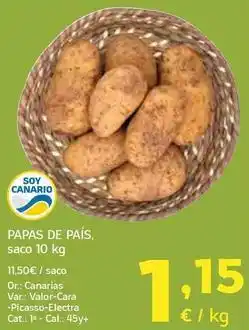 HiperDino Soy canario - papas de pais oferta
