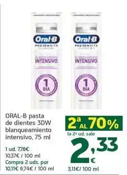 HiperDino Oral b - pasta de dientes 3dw blanqueamiento intensivo oferta