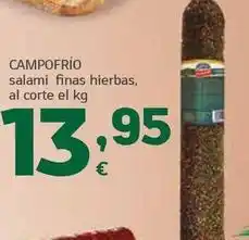 HiperDino Campofrío - salami finas hierbas oferta