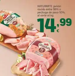 HiperDino Naturarte - jamon cocido extra 96% o pechuga de pavo 95% oferta