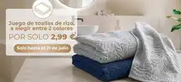 Bottega Verde Juego de toallas de rizo, a elegir entre 2 colores oferta