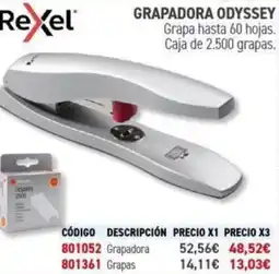 Carlin REXEL Grapadora odyssey oferta