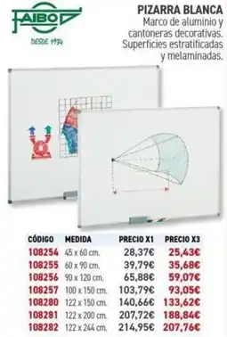 Carlin FAIBO Pizarra blanca oferta