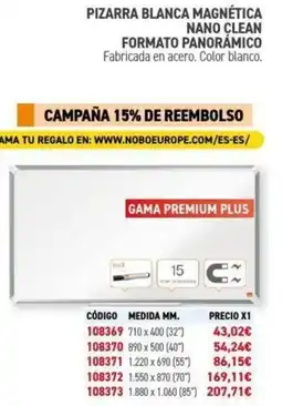 Carlin Pizarra blanca magnética nano clean formato panorámico oferta