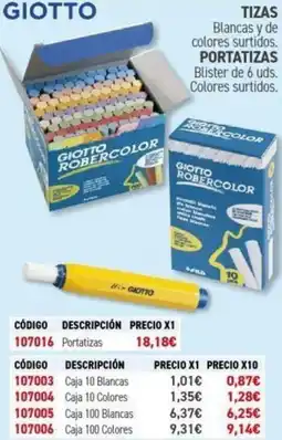 Carlin GIOTTO Tizas portatizas oferta