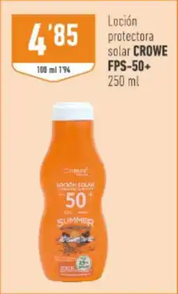 Supermercados Deza CROWE Loción protectora solar FPS-50+ oferta