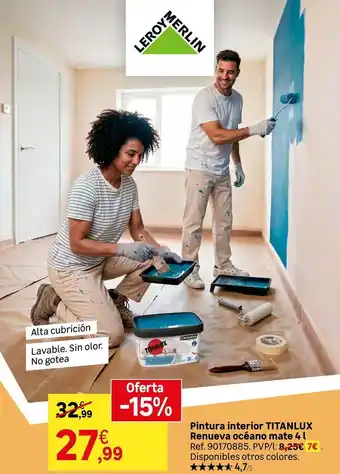 Leroy - pintura interior renueva oceano mate 4