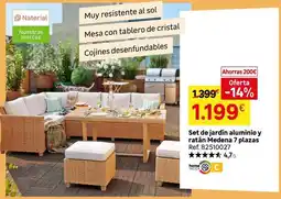 Leroy Merlin Sol - set de jardin aluminio y ratón redenar a plazas oferta
