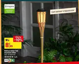Leroy Merlin Solar - baliza solar led bamboo ips4 oferta