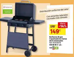 Leroy Merlin Home - barbacoa de gas 3 quemadores menos de 6 comenales oferta