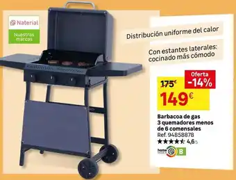 Home - barbacoa de gas 3 quemadores menos de 6 comenales