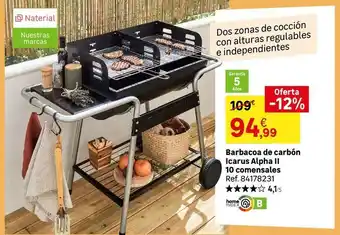 Icarus - barbacoa de carbón icarua alpha ii 10 comensalés