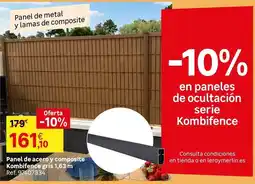 Leroy Merlin Panel de acero y composite oferta