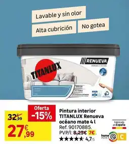 Leroy Merlin Titanlux - pintura interior océano mate oferta