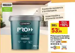 Leroy Merlin Luxens - pintura para fachadas pro blanco mate oferta