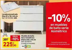Leroy Merlin Blanco - mueble de baño new asimétrico oferta
