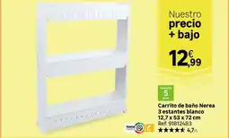 Leroy Merlin Home - carrito de baño nerea 3 estantes blanco oferta