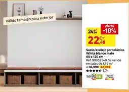 Leroy Merlin White - suelo/zuelo/porcelánico blanco mate oferta