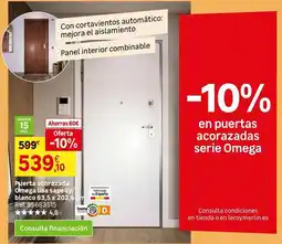 Leroy Merlin Omega - pierts atorarsada lisa sashi/blanco 83,52 20,6 oferta