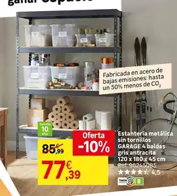 Leroy Merlin Antracita - estantería metalica sin torillos garage oferta