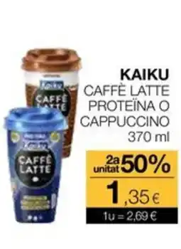 Plusfresc KAIKU Caffè latte proteïna o cappuccino oferta