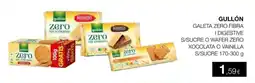 Plusfresc GULLÓN Galeta zero fibra i digestive s/sucre o wafer zero xocolata o vainilla s/sucre oferta
