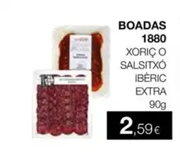 Plusfresc Boadas 1880 xoric o salsitxó ibèric extra oferta