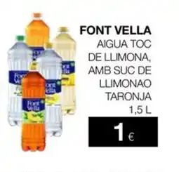 Plusfresc FONT VELLA Aigua toc de llimona amb suc de llimonao taronja oferta