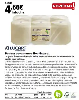 Staples Kalamazoo LUCART Bobina secamanos EcoNatural oferta