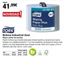 Staples Kalamazoo TORK Bobina Industrial Azul. oferta