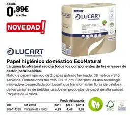 Staples Kalamazoo LUCART Papel higiénico doméstico EcoNatural oferta