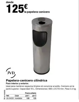 Staples Kalamazoo Papelera-cenicero cilíndrica oferta