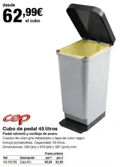 Staples Kalamazoo CEP Cubo de pedal oferta