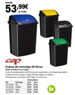 Staples Kalamazoo CEP Cubos de reciclaje oferta
