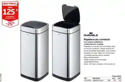 Staples Kalamazoo DURABLE Papelera sin contacto oferta