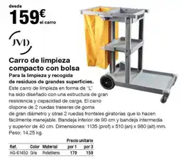 Staples Kalamazoo Carro de limpieza compacto con bolsa oferta