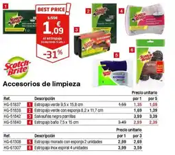 Staples Kalamazoo SCOTCH BRITE Accesorios de limpieza oferta