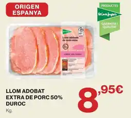 Hipercor Llom adobat extra de porc 50% duroc oferta
