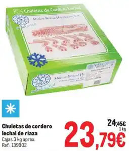 Makro Chuletas de cordero lechal de riaza oferta