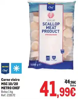 Makro Carne vieira MSC 10/20 METRO CHEF oferta