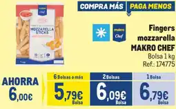 Makro Fingers mozzarella MAKRO CHEF oferta