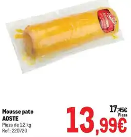 Makro Mousse pato AOSTE oferta