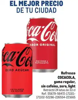 Makro Refresco COCACOLA, gama regular, sin cafeína, zero, light oferta
