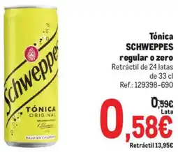 Makro Tónica SCHWEPPES regular o zero oferta